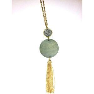 Project Halo Druzy Fringe Statement Necklace NWT